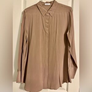 Equipment Essential Silk Blouse EUC - Size L, Beige